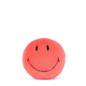 Peluche Smiley 13cm Fuzzy Corail