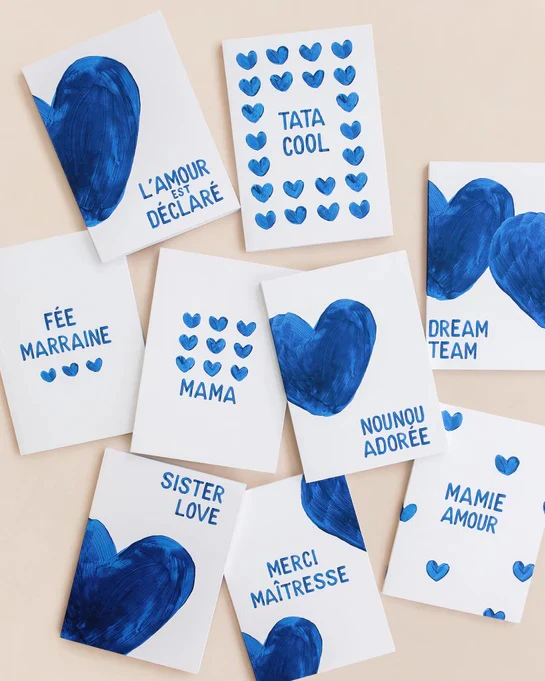 Le carnet Nounou adorée - cœurs bleus – Image 5