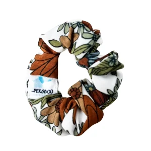 Chouchou élastique pour cheveux - Fleuri rust