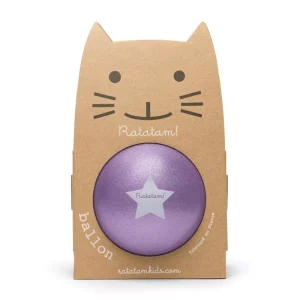 Grand ballon violet pailleté 22cm