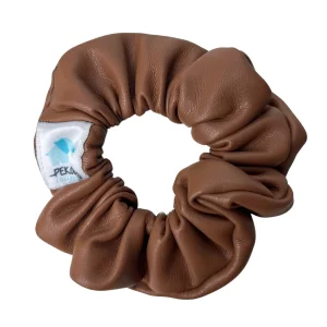 Chouchou élastique pour cheveux - Cuirette brun pâle