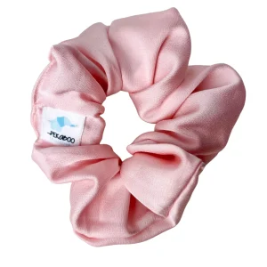 Chouchou élastique pour cheveux - Satin rose mat