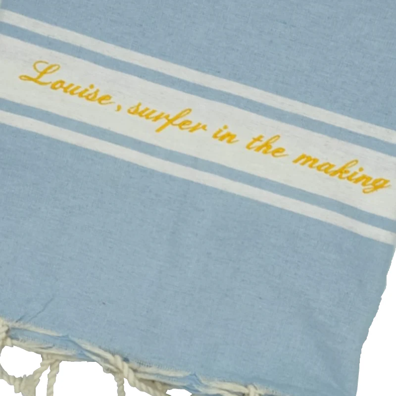 Fouta plate enfant personnalisable - Jaune fluo – Image 6