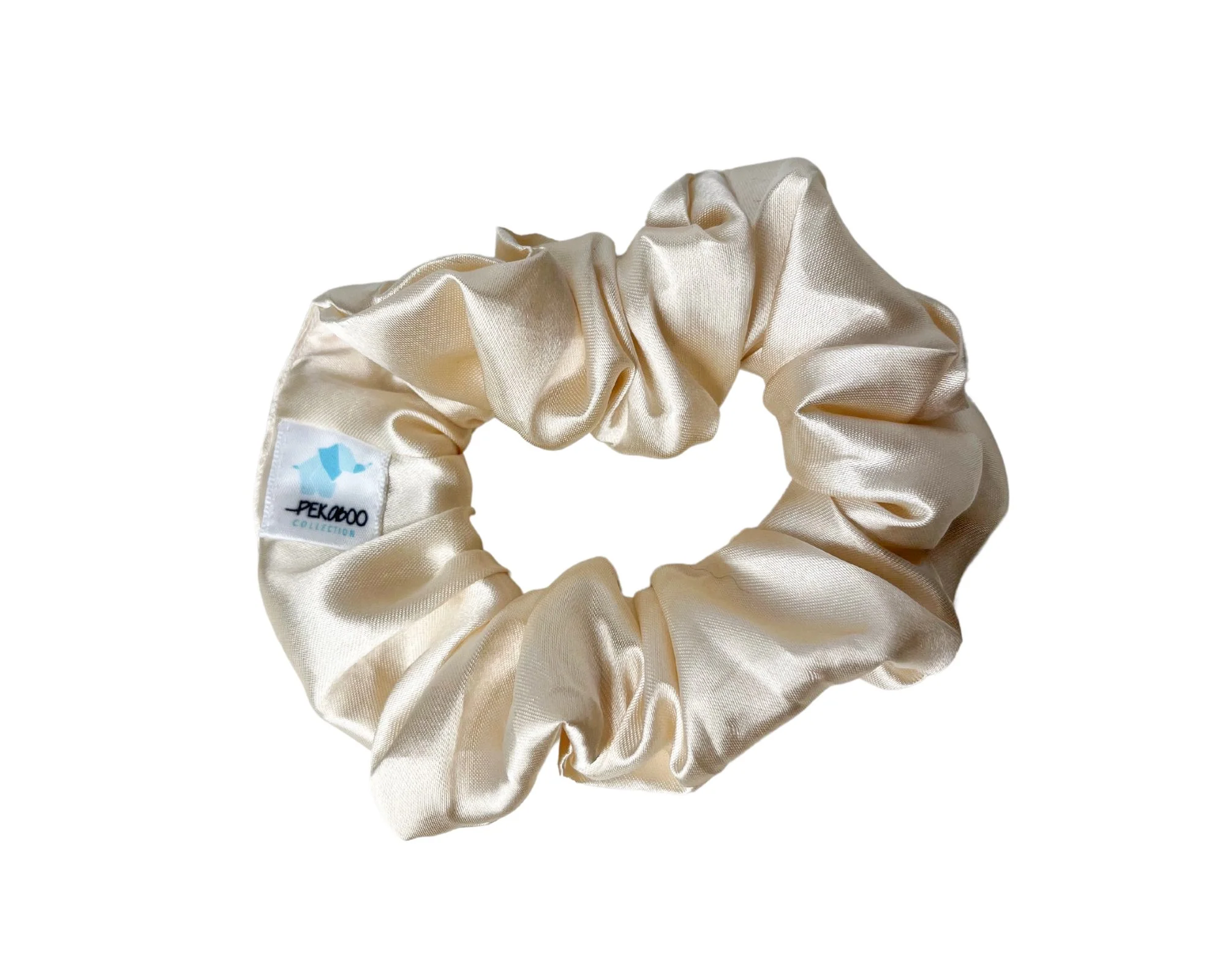 Chouchou élastique pour cheveux - Satin beige