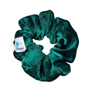 Chouchou élastique pour cheveux - Velours moirée vert
