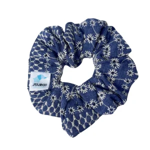 Chouchou élastique pour cheveux - Boho bleu foncé