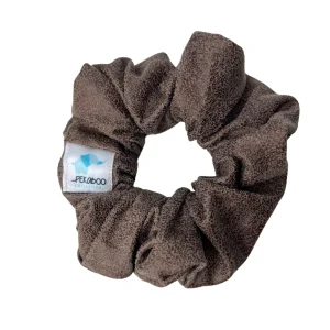 Chouchou élastique pour cheveux - Cuirette vintage douce brun
