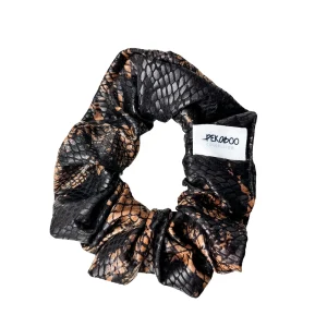 Chouchou élastique pour cheveux - Cuirette mince brun