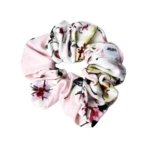 Chouchou élastique pour cheveux - Bamboo fleuri rose