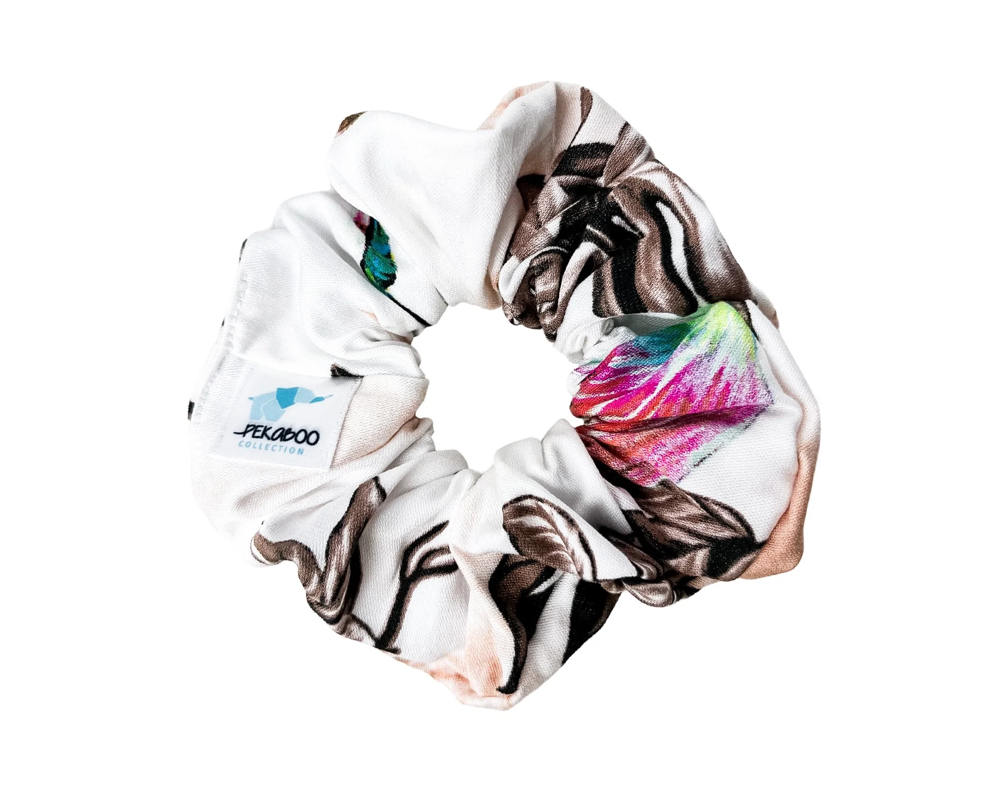 Chouchou élastique pour cheveux - Feuillage terre