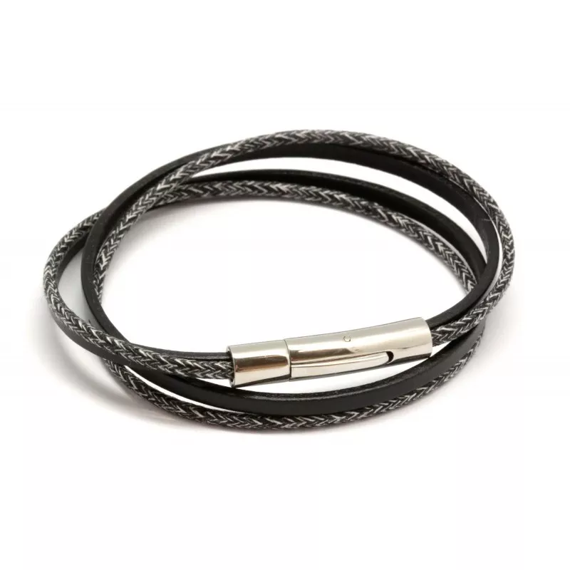 Coffret duo pour couple - Bracelets personnalisés Cuir et Acier – Image 4