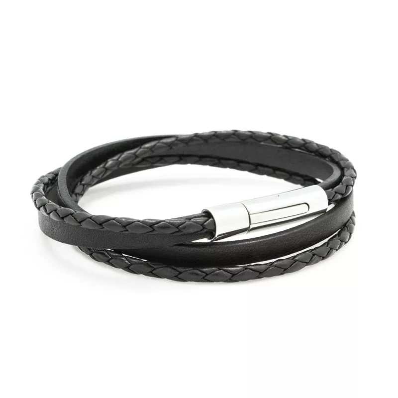 Coffret duo pour couple - Bracelets personnalisés Cuir et Acier – Image 3