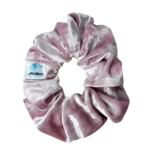 Chouchou élastique pour cheveux - Velours moirée rose