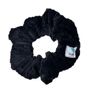 Chouchou élastique pour cheveux - Corduroy côtelé noir