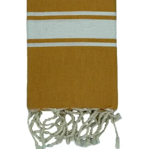 Fouta plate enfant personnalisable - Moutarde
