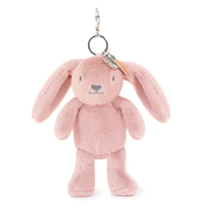Porte-clés / Bijou de sac en peluche – lapin rose