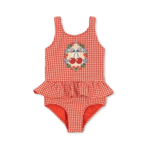 maillot de bain soline - vichy rouge