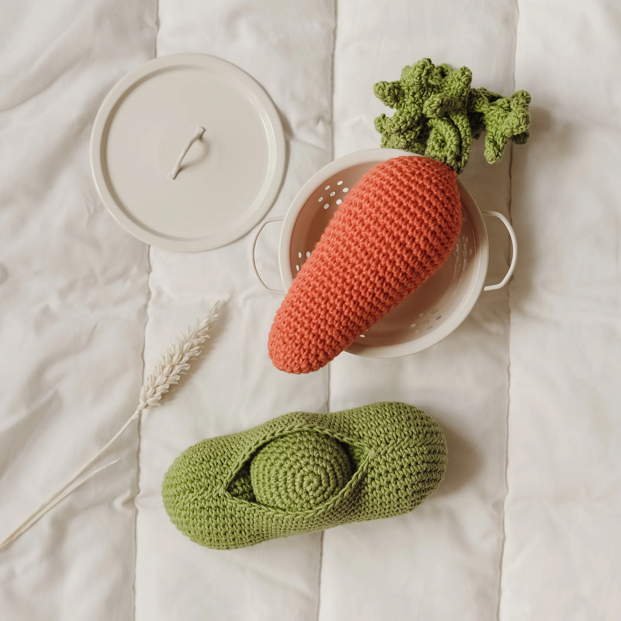 Coffret Extra Fin sans les yeux 🥫 hochets en crochet 100% coton bio