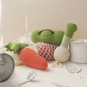 Coffret Extra Fin de Luxe sans les yeux 🥫 hochets en crochet 100% coton bio