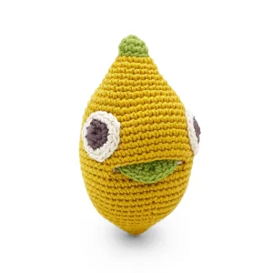 Hochet Citron en crochet 100% coton bio