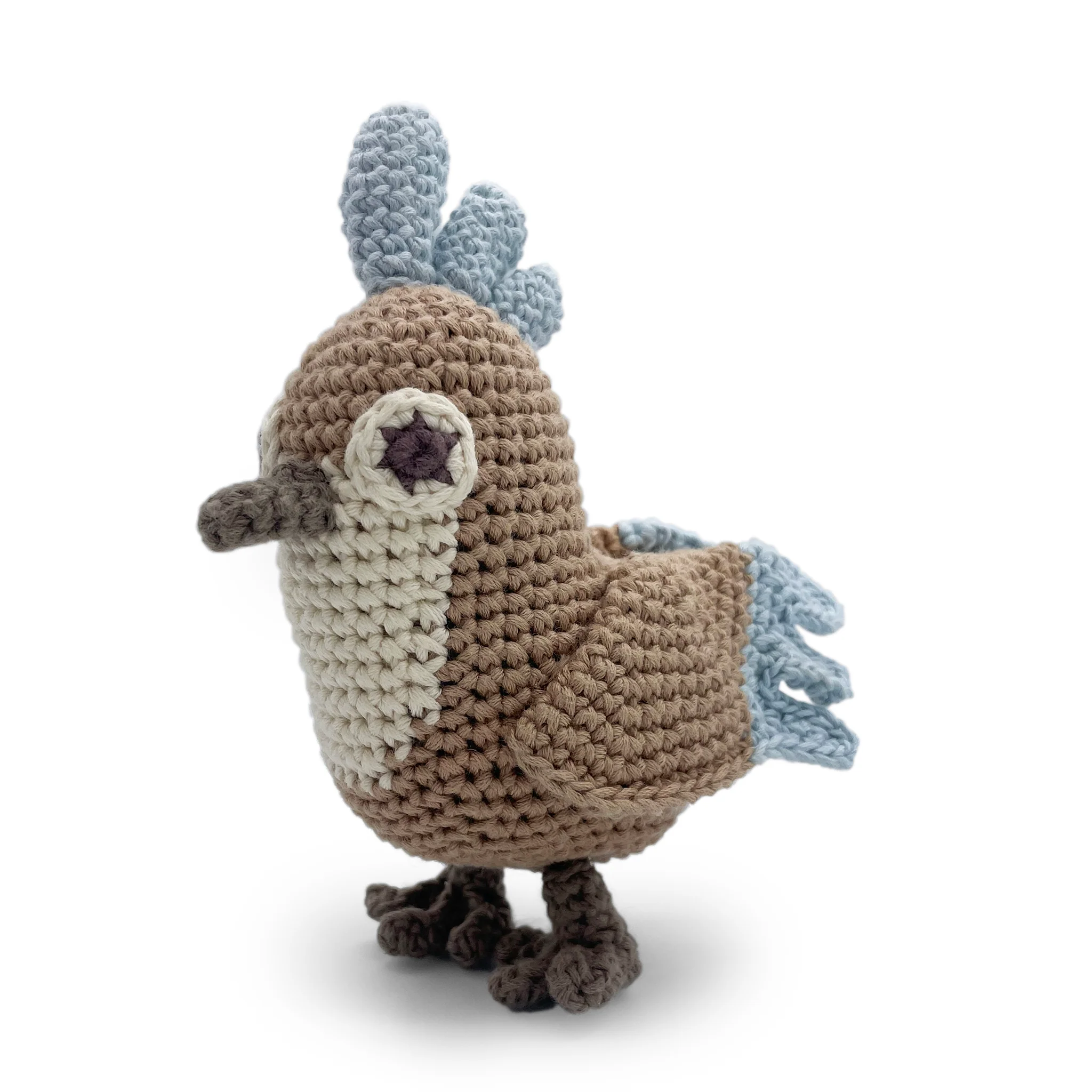 Jouet Oiseau Bleu en crochet 100% coton bio – Image 3