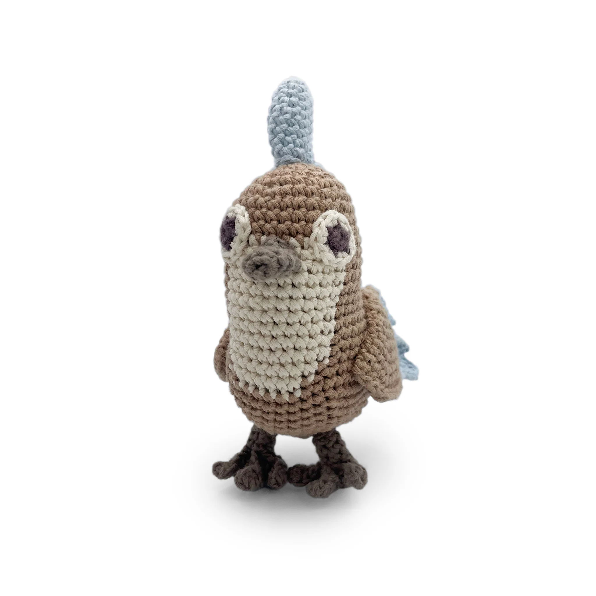 Jouet Oiseau Bleu en crochet 100% coton bio – Image 5