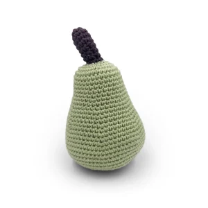 Hochet Poire en crochet 100% coton bio