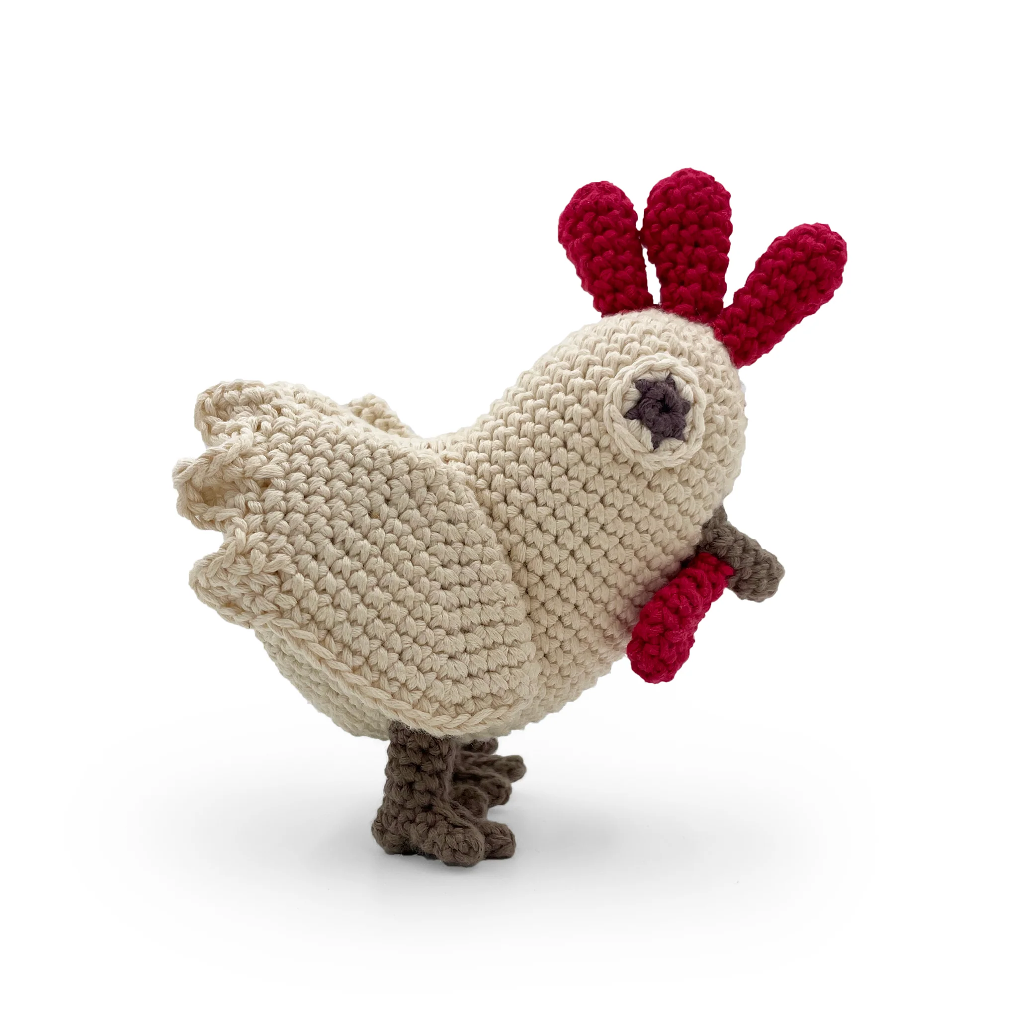 Coffret Poule-au-Pot avec les yeux 🐔🥕 hochets en crochet 100% coton bio – Image 3