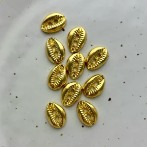 Lots de 10 boutons grain de café | Doré