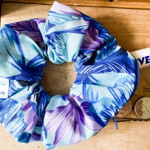 Chouchous à zip pochette - Feuillus bleu