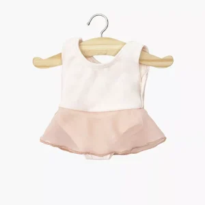 Gordis - Justaucorps à volants Ludmila en lycra et mousseline rose nude