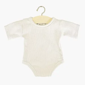 Bambinis – Body manches courte Andréa en bord côte lin