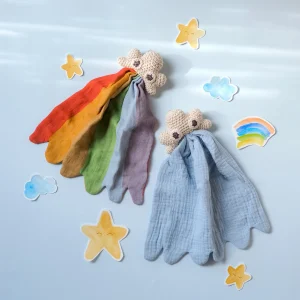Doudou Nuage Pluvieux en crochet 100% coton bio