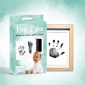 PACK WOOD - KIT D'EMPREINTES + CADRE PHOTO EN BOIS NATUREL