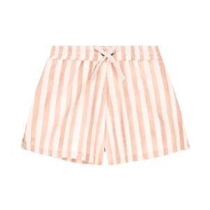 SHORT DE BAIN CHICO- RAYURES ROSES